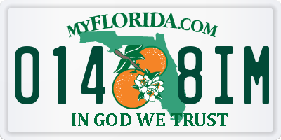 FL license plate 0148IM
