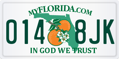 FL license plate 0148JK