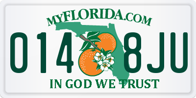 FL license plate 0148JU