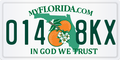 FL license plate 0148KX