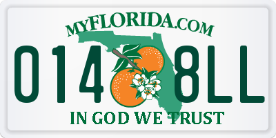 FL license plate 0148LL