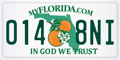 FL license plate 0148NI