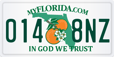FL license plate 0148NZ
