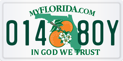 FL license plate 0148OY