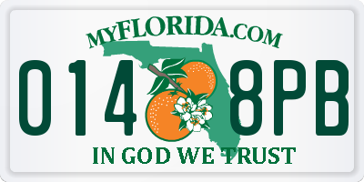 FL license plate 0148PB