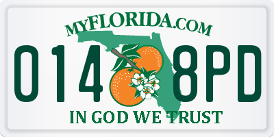 FL license plate 0148PD