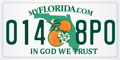 FL license plate 0148PO