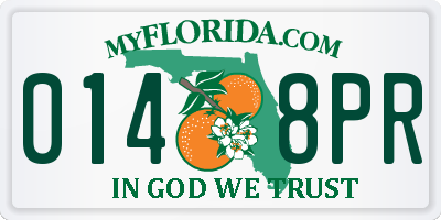 FL license plate 0148PR