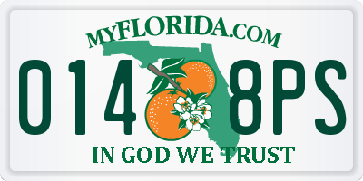 FL license plate 0148PS