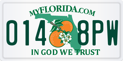 FL license plate 0148PW