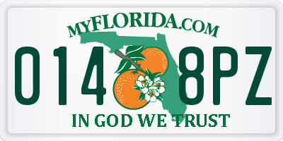 FL license plate 0148PZ