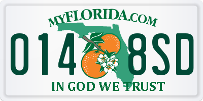 FL license plate 0148SD