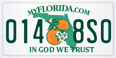 FL license plate 0148SO