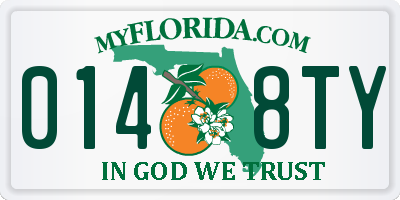 FL license plate 0148TY