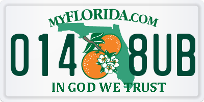 FL license plate 0148UB