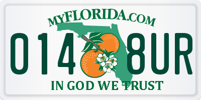 FL license plate 0148UR