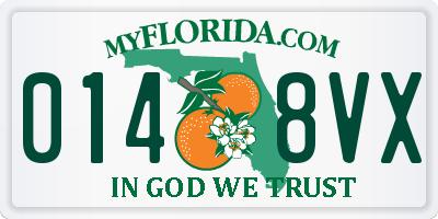 FL license plate 0148VX