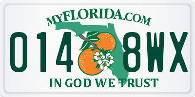 FL license plate 0148WX