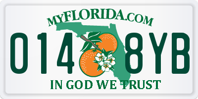 FL license plate 0148YB