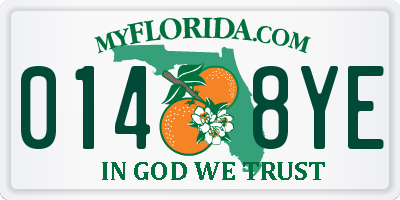 FL license plate 0148YE