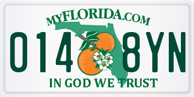 FL license plate 0148YN