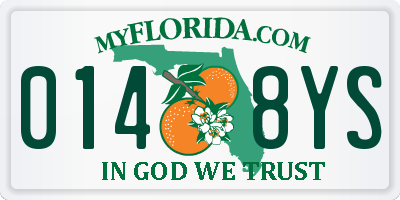 FL license plate 0148YS