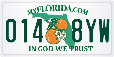FL license plate 0148YW
