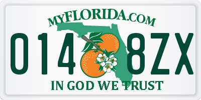 FL license plate 0148ZX