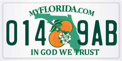 FL license plate 0149AB