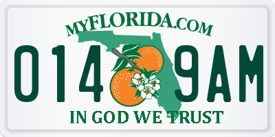 FL license plate 0149AM