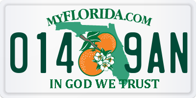 FL license plate 0149AN