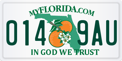 FL license plate 0149AU