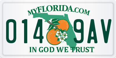FL license plate 0149AV