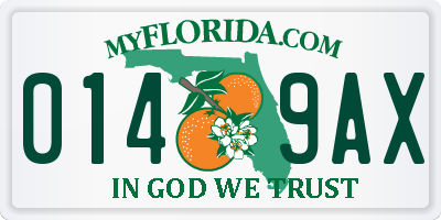 FL license plate 0149AX