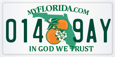 FL license plate 0149AY
