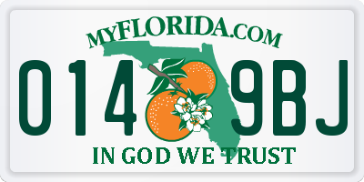 FL license plate 0149BJ