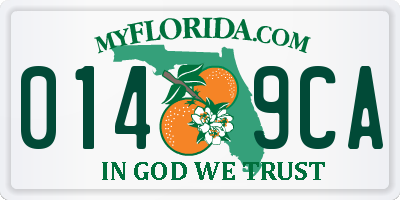 FL license plate 0149CA