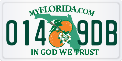 FL license plate 0149DB