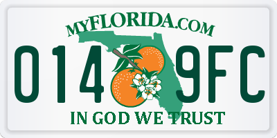 FL license plate 0149FC