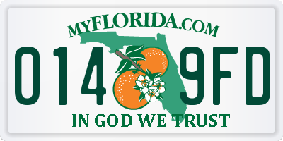 FL license plate 0149FD