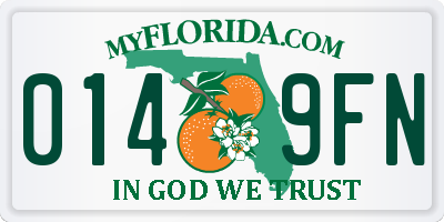 FL license plate 0149FN