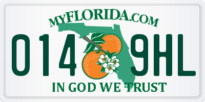 FL license plate 0149HL
