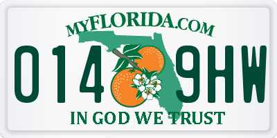 FL license plate 0149HW