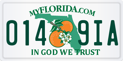 FL license plate 0149IA