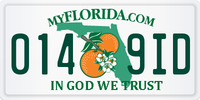 FL license plate 0149ID
