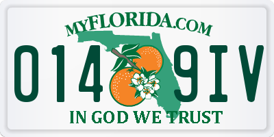 FL license plate 0149IV
