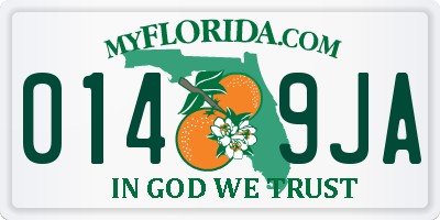 FL license plate 0149JA