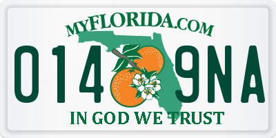 FL license plate 0149NA