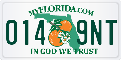 FL license plate 0149NT