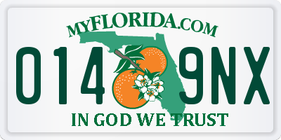 FL license plate 0149NX